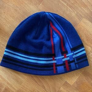 Patagonia Blue Striped Cozy Beanie Hat Winter Style